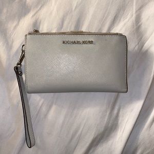 Michael Kors grey wristlet